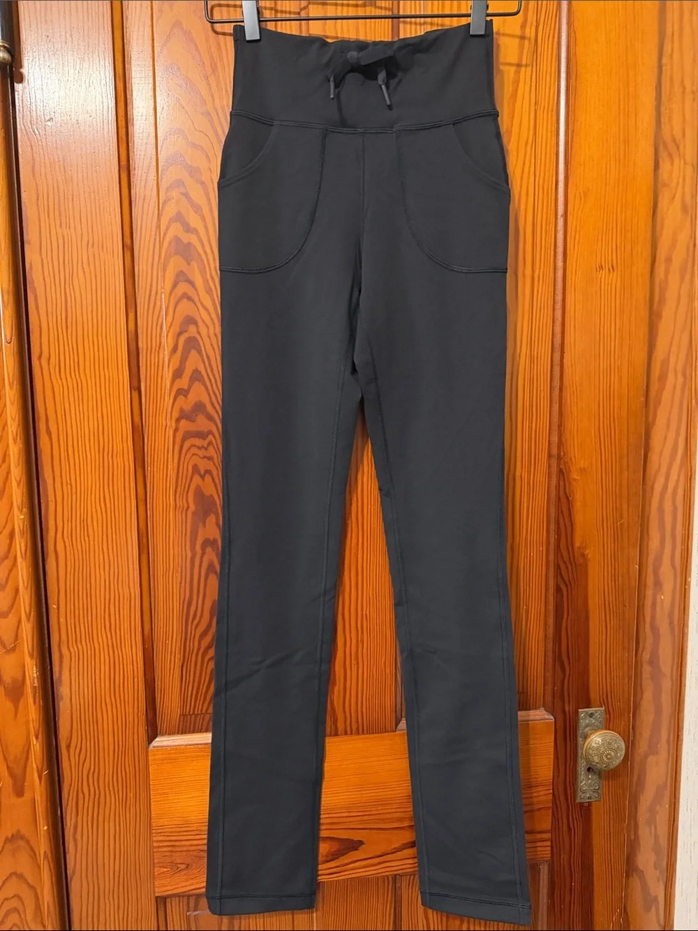 Lululemon Skinny Will Pant Full-On Luon - Black - Yoga Straight Leg Pockets